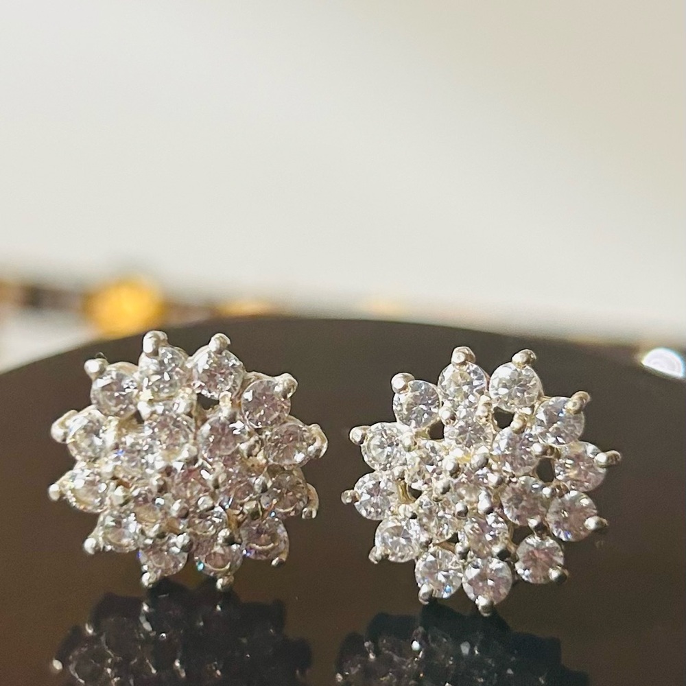 Pure silver earrings